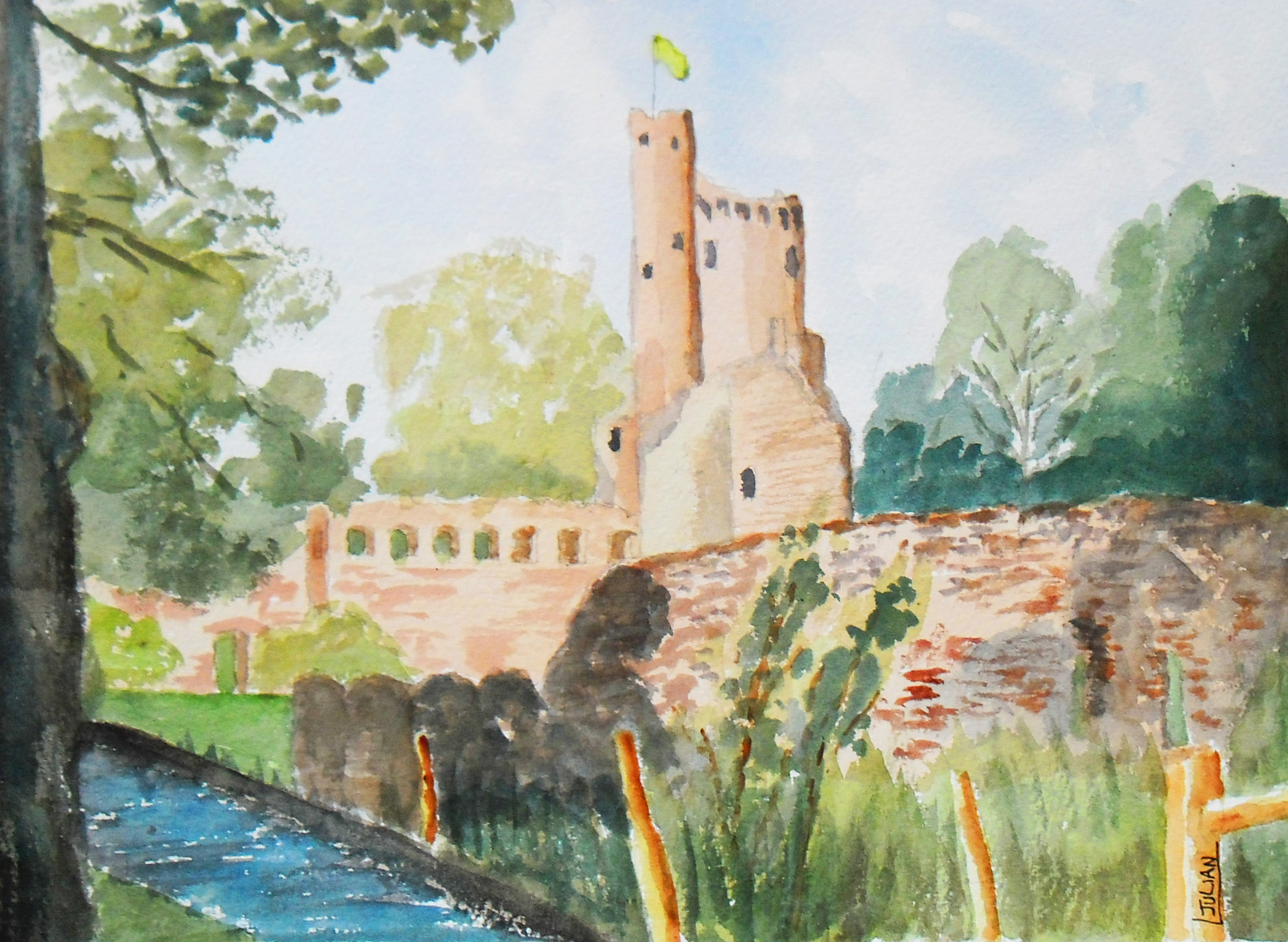 1768x1293 Original Painting Of Caister Castle, Great Yarmouth, Norfolk - Castle Painting