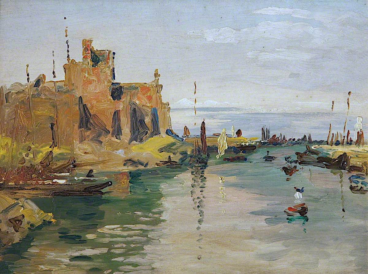 1200x893 Peel Castle Painting John Miller Nicholson Oil Paintings - Castle Painting