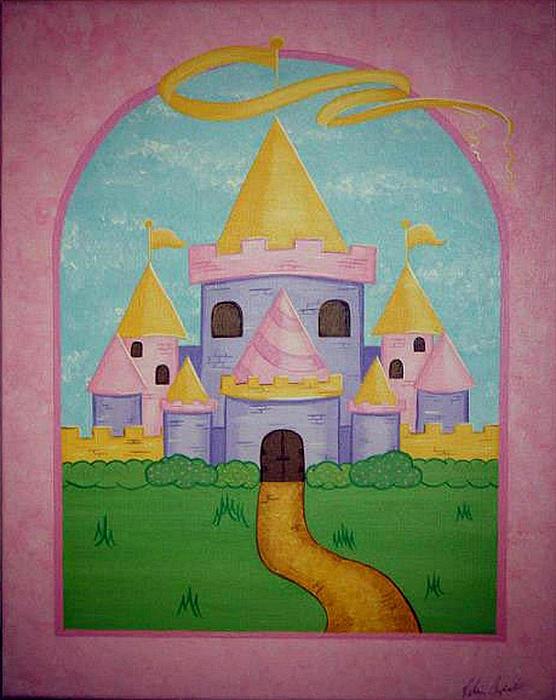 556x700 Fairytale Castle Painting By Valerie Carpenter - Castle Painting For Kids