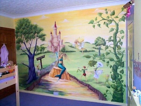 600x450 Glamorous Kids Wallpaper Murals How To Paint A Mural Kids Room - Castle Painting For Kids