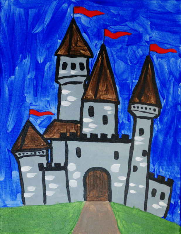 618x800 Kids Parties - Castle Painting For Kids