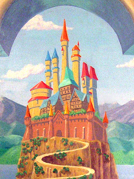 524x700 Childrens Castle Mural Detail Los Angeles Painting By Tim Cornelius - Castle Painting For Kids