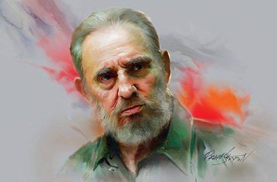 550x361 Fidel Castro The Greatest Statesman Of The Century (Part Ii - Castro Painting