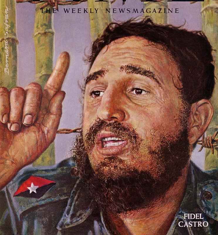 743x800 Portrait Of Fidel Castro - Castro Painting