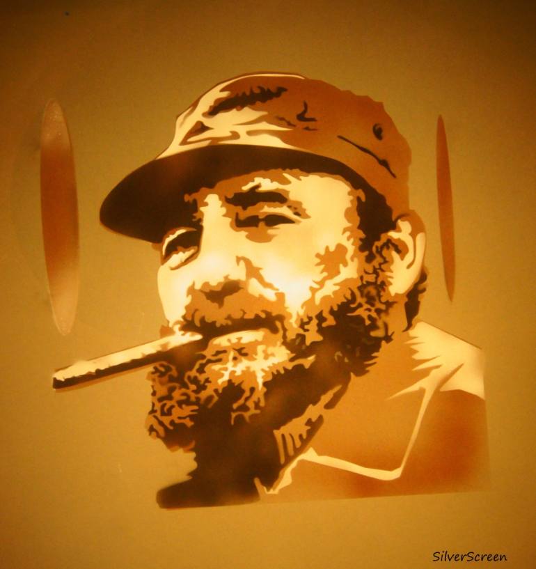 770x817 Saatchi Art Fidel Castro Painting By Per Corell - Castro Painting