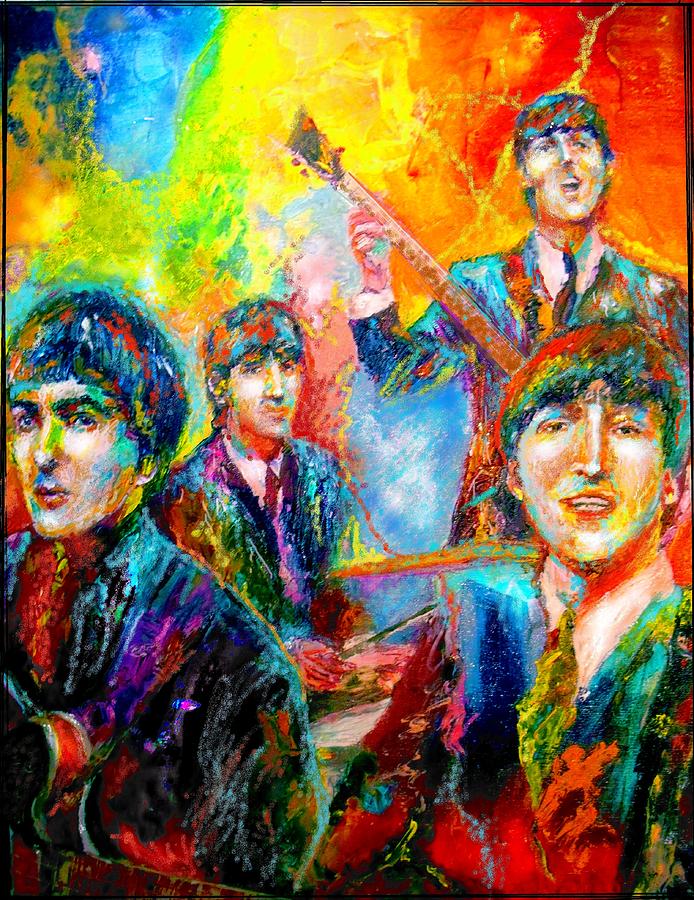 694x900 The Beatles Painting By Leland Castro - Castro Painting