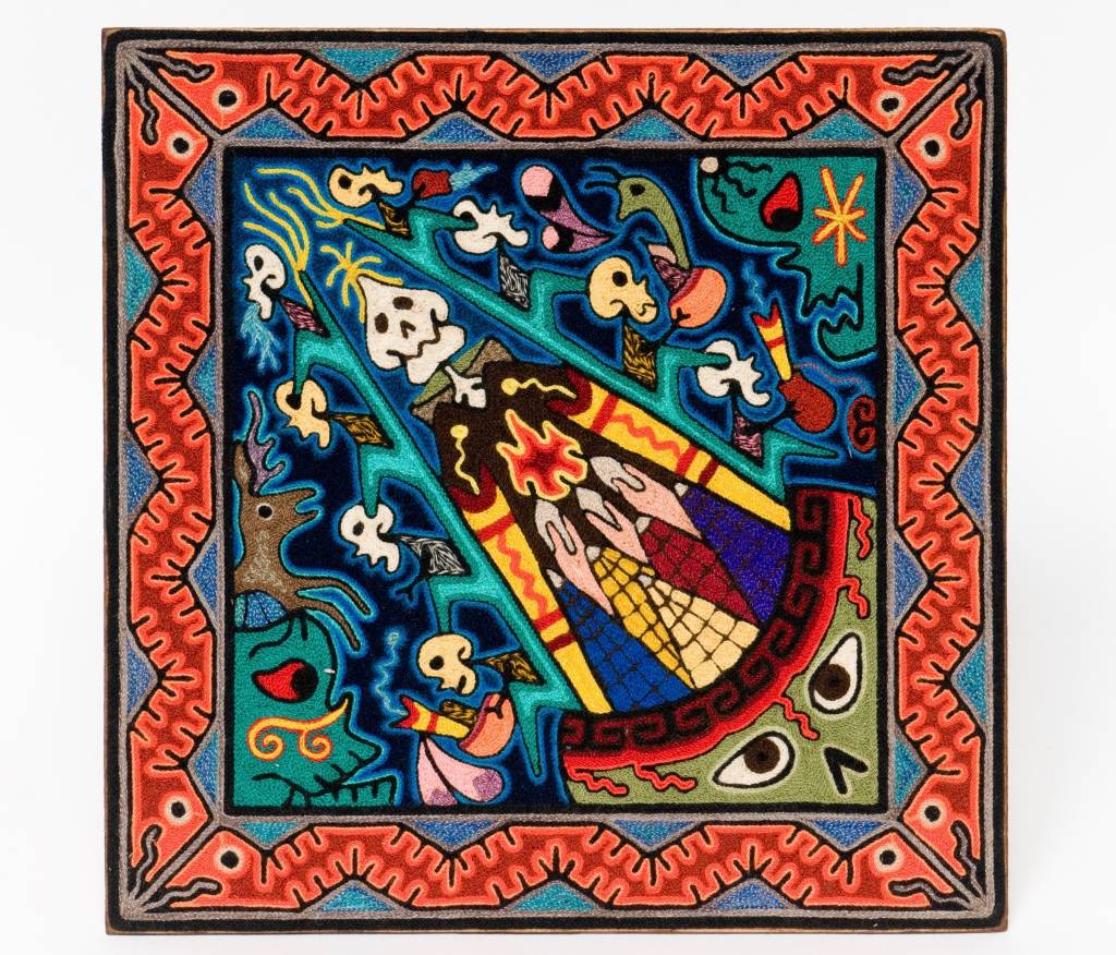 1024x876 Yarn Painting By Luis Castro (Huichol). - Castro Painting