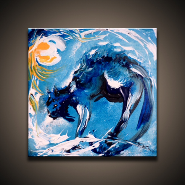 625x625 Contemporary Abstract Paintings Online Videos - Cat Abstract Painting