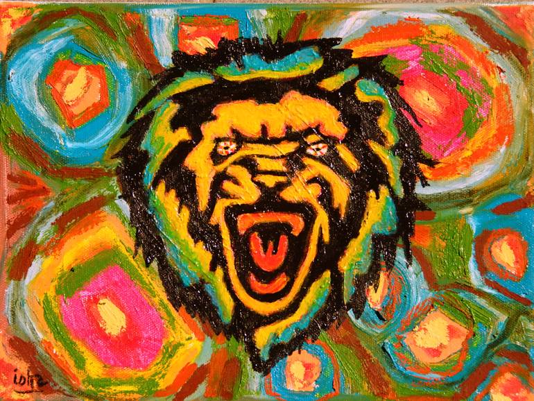 770x578 Saatchi Art Big Cat Abstract Painting By Gerhardt Isringhaus - Cat Abstract Painting