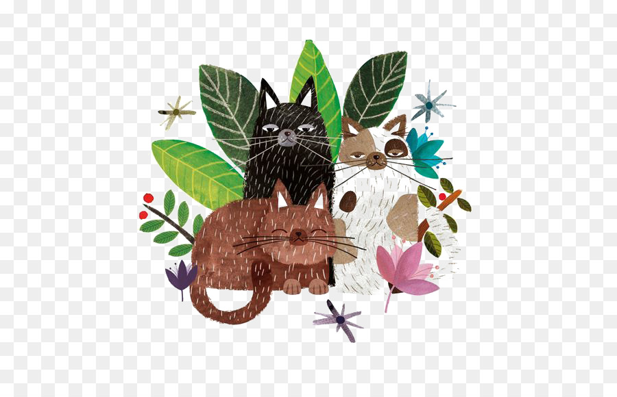 900x580 Illustrator Watercolor Painting Work Of Art Illustration - Cat Cartoon Painting