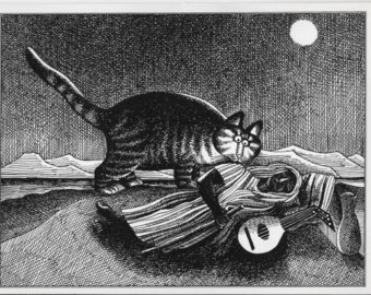 340x270 Kliban Cats Images Etsy - Cat Cartoon Painting