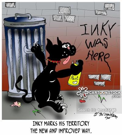 400x444 Spray Painting Cartoons And Comics - Cat Cartoon Painting