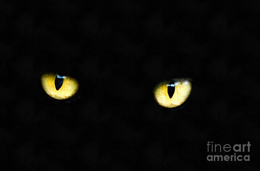 900x594 Cat Eyes Painting By Vincent Monozlay - Cat Eye Painting