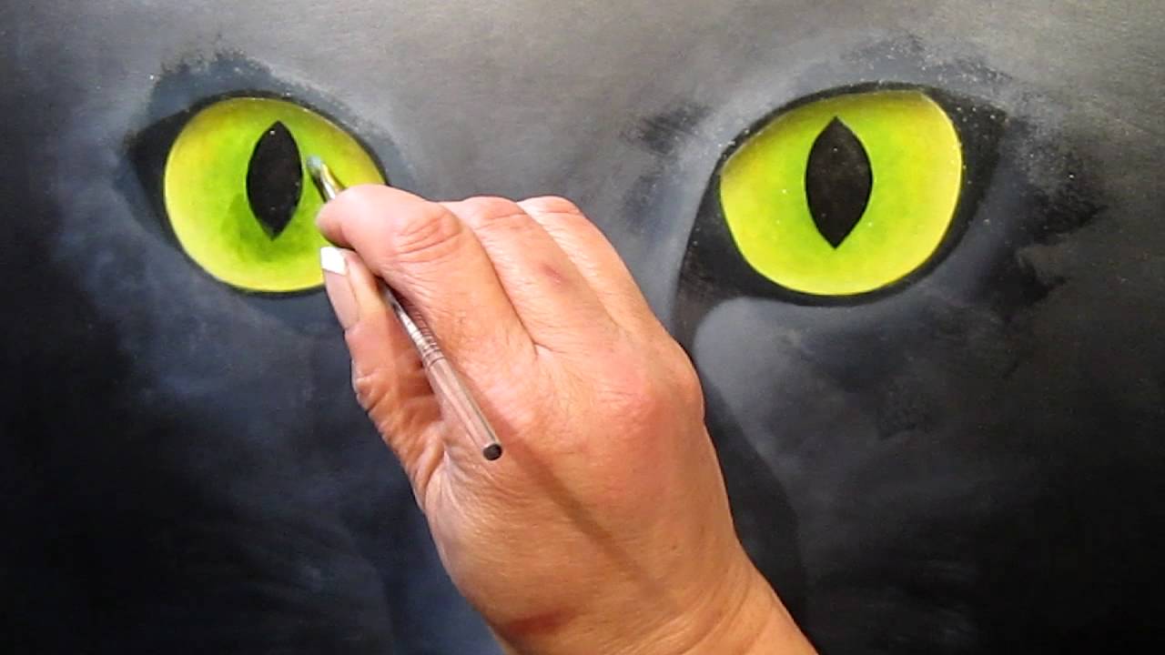 1280x720 How To Paint A Cat The Work Of The Eyes (22) - Cat Eye Painting