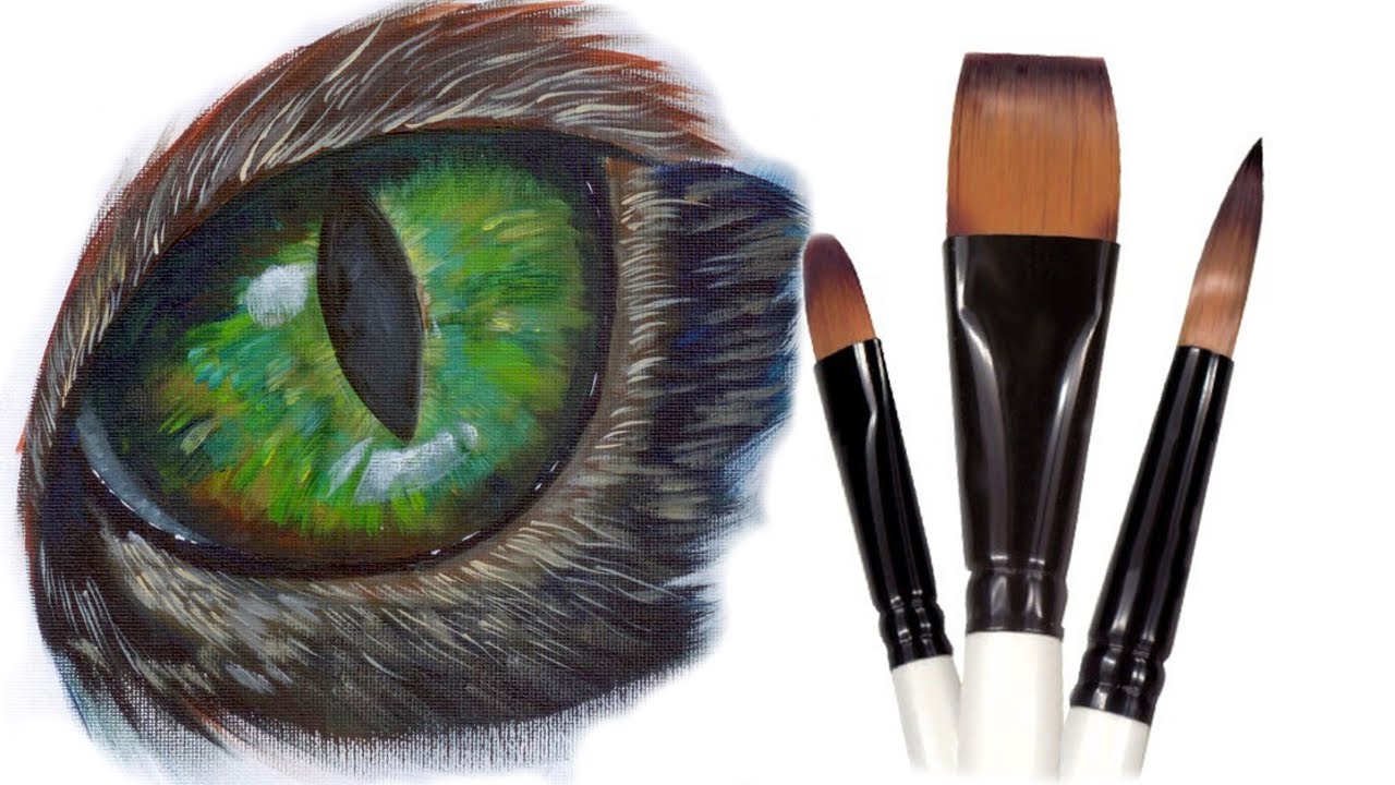 1280x720 How To Paint Realistic Cats Eyes - Cat Eye Painting