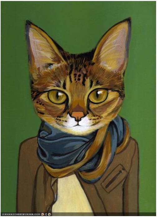 508x700 A History Of Fashion Amp Animals, From Penguin Sweaters To Monster - Cat In Suit Painting