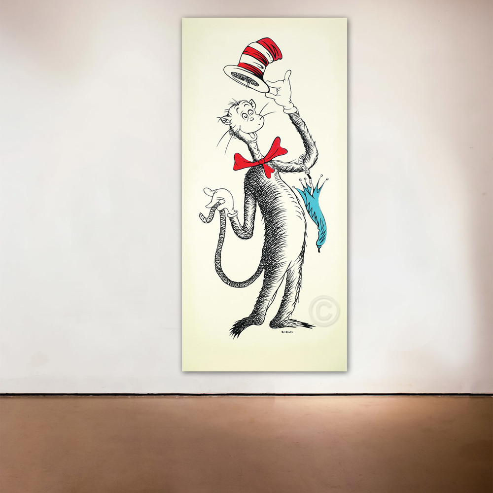 1000x1000 Ted's Cat - Cat In The Hat Painting