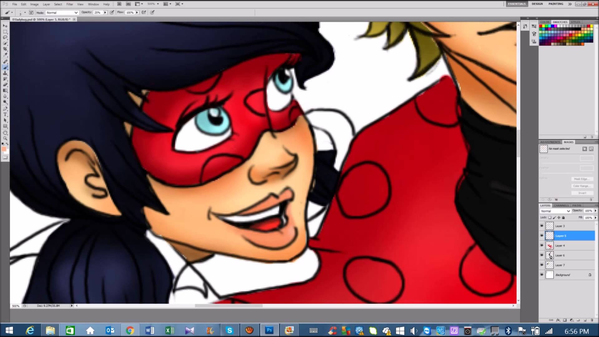 1920x1080 Speed Painting Of Miraculous Ladybug Amp Cat Noir - Cat Noir Painting