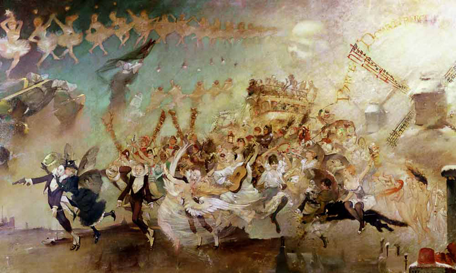 900x540 D9 Thompson Lautrec And Montmartre (2) - Cat Noir Painting