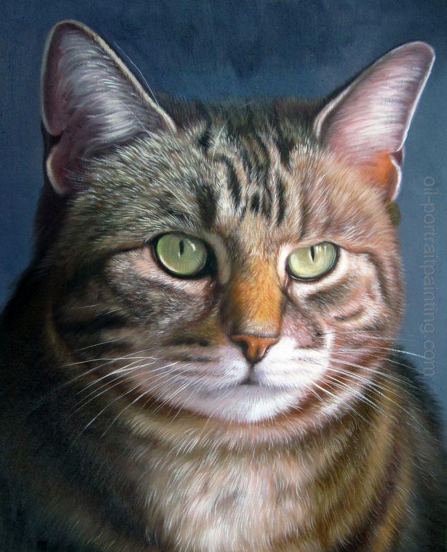 647x800 Pet Oil Painting Portrait. Reminds Me Of My Old Kitty, Tessie.lt3 - Cat Oil Painting