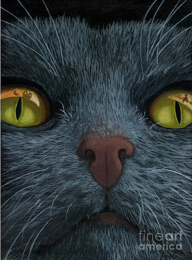 665x900 Cat Vision - Cat Oil Painting