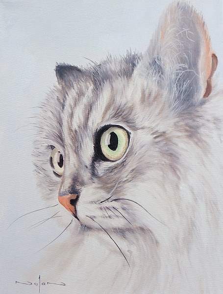 455x600 How To Paint A Cat In Oil Online Art Lessons - Cat Painting
