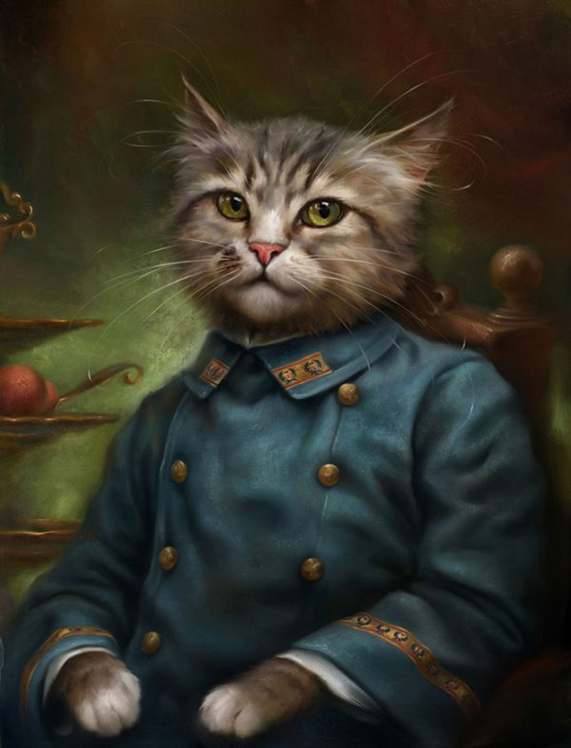 830x1087 Royal Cats In Classical Oil Paintings! We Interviewed The Artist - Cat Painting