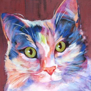 360x358 Cat Painting Carolee S. Clark, Painter - Cat Painting