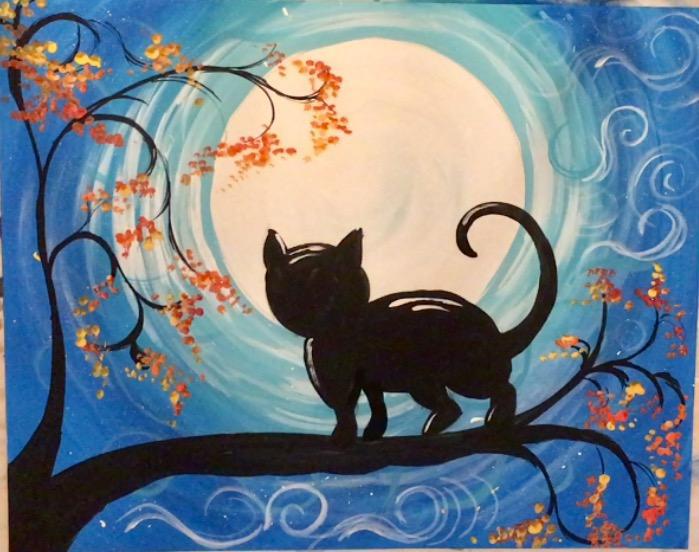 699x552 Cat Painting Easy - Cat Painting