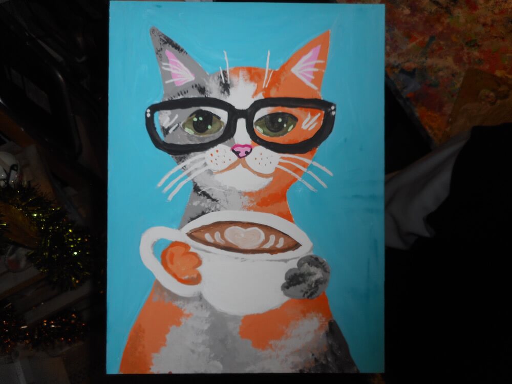 Cat Painting For Kids At PaintingValley Com Explore Collection Of Cat   Cat Painting For Kids 28 