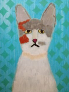 236x314 Angela Anderson Art Blog Cat Portrait Paintings - Cat Painting For Kids