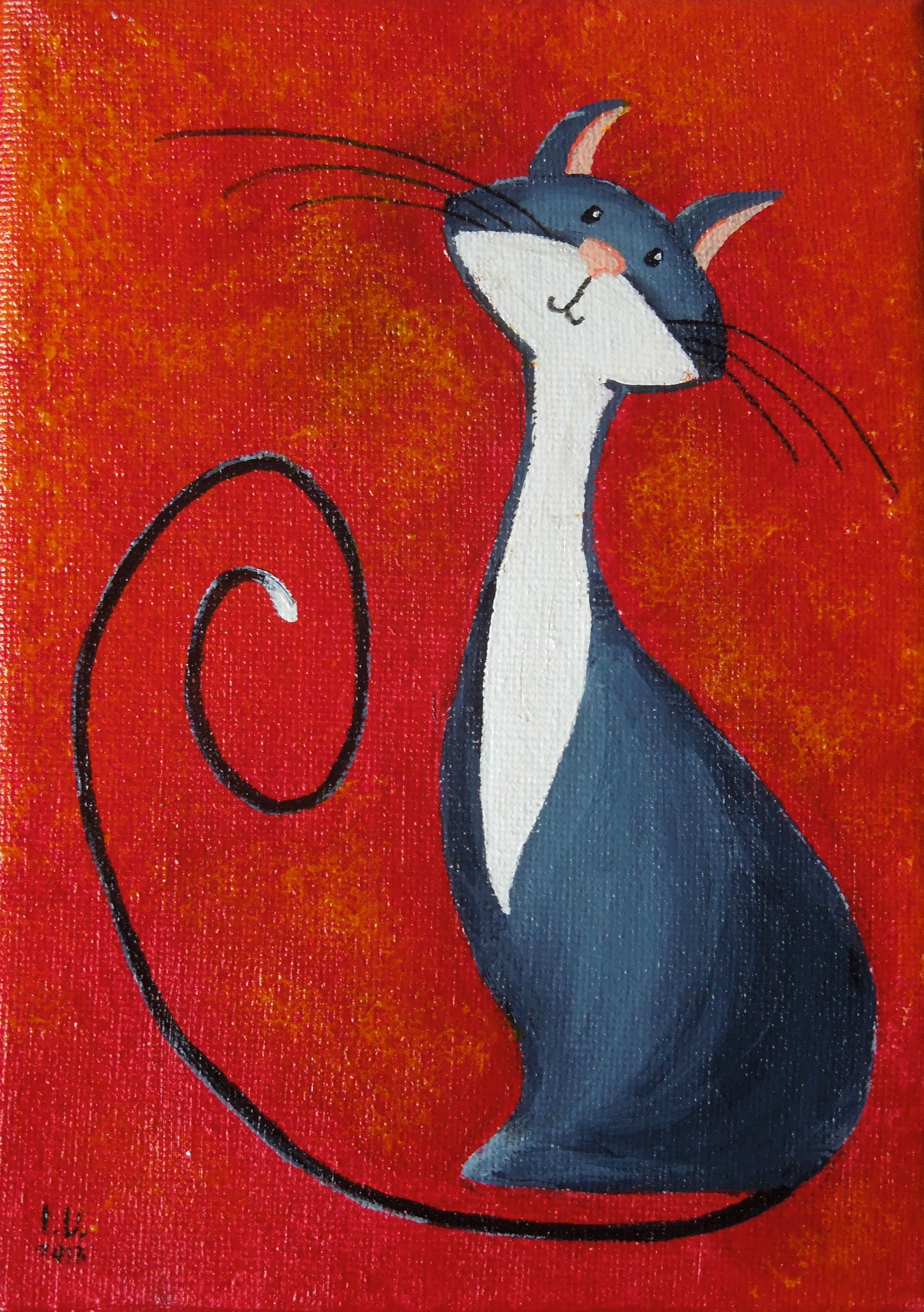 1956x2776 Look - Cat Painting Images