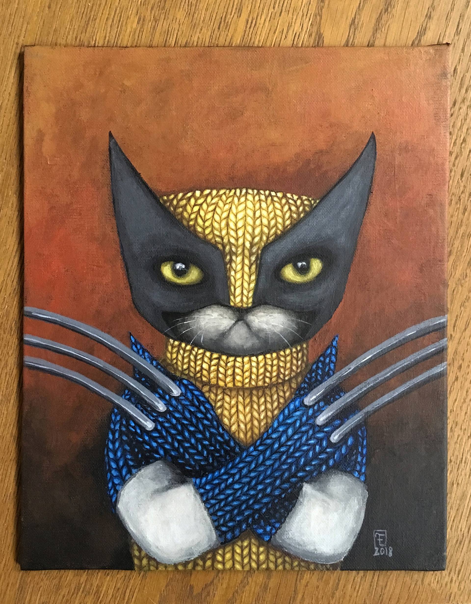 1920x2459 Saatchi Art Wolverine Cat Painting By Eva Fialka - Cat Painting Images
