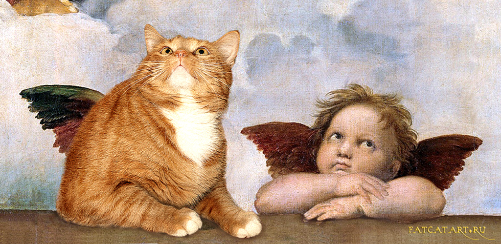 1024x500 Extreme Cat Memes The Artist Painting Her Cat Into Classics - Cat Painting Meme