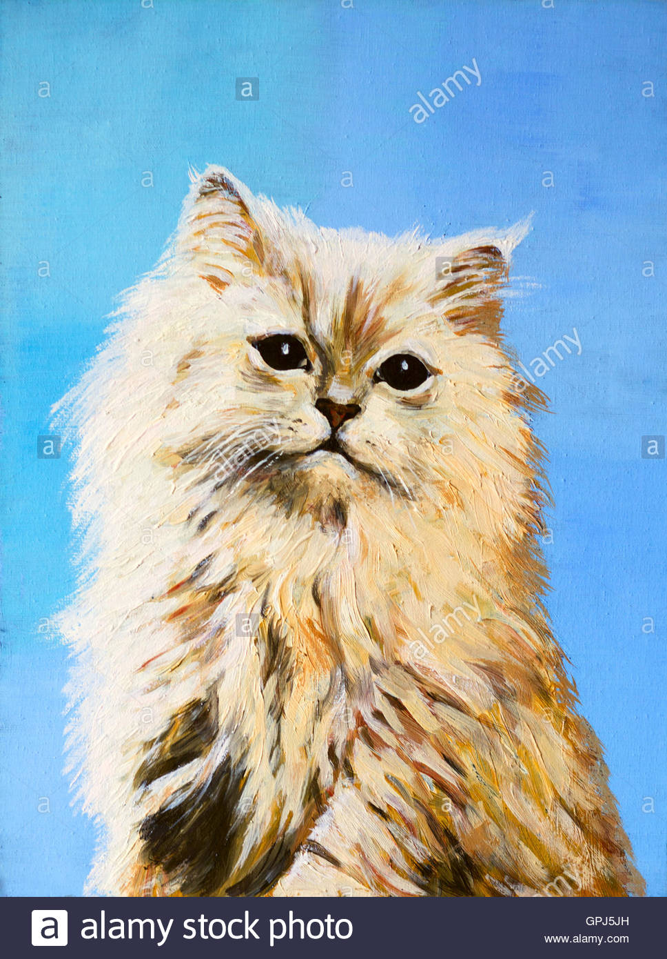 968x1390 Oil Painting - Cat Painting Oil