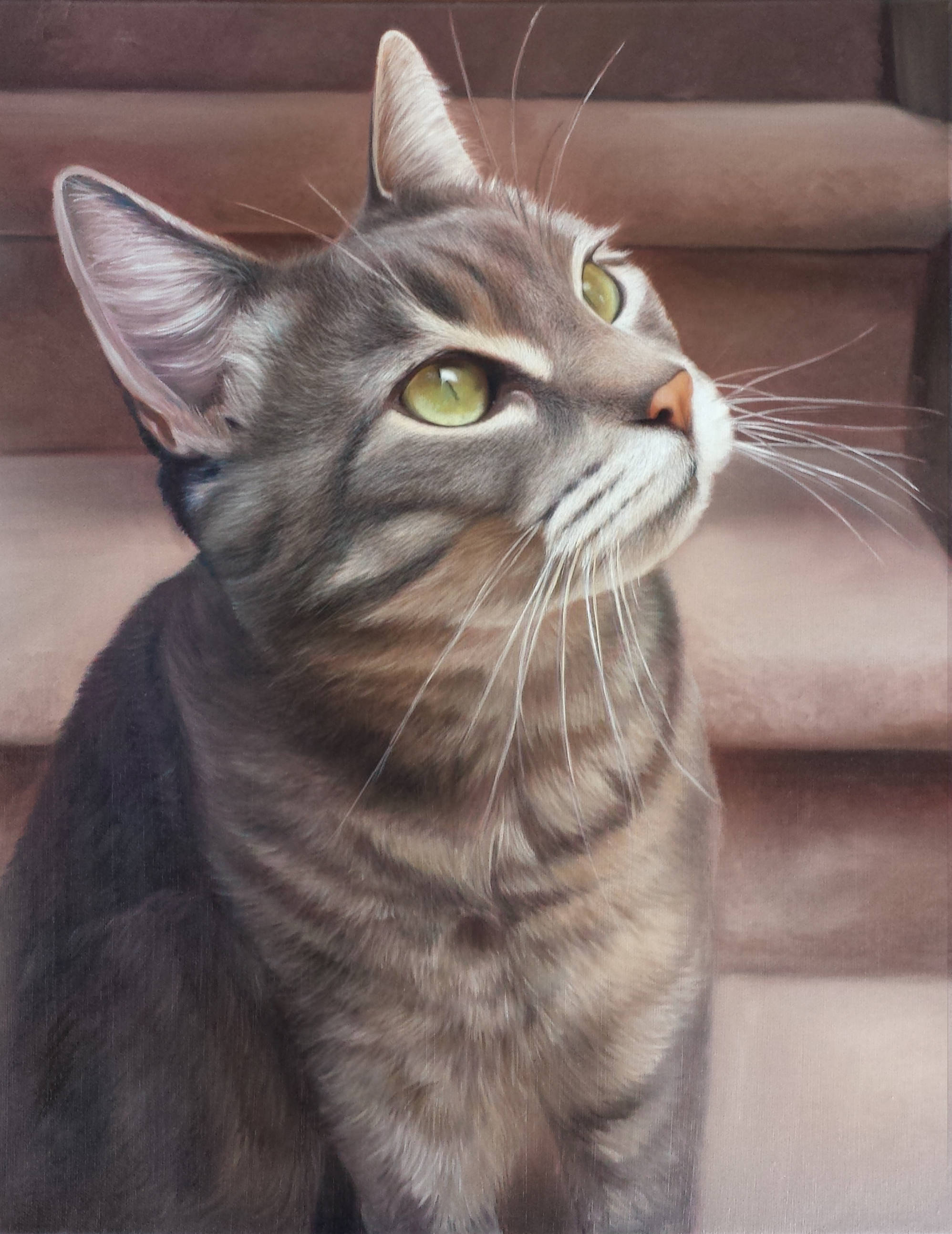 1996x2588 Cat Portrait - Cat Painting Oil