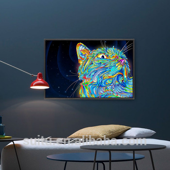 350x350 New Products 2018 Oil Painting Reproduction Canvas Modern Colorful - Cat Painting On Canvas
