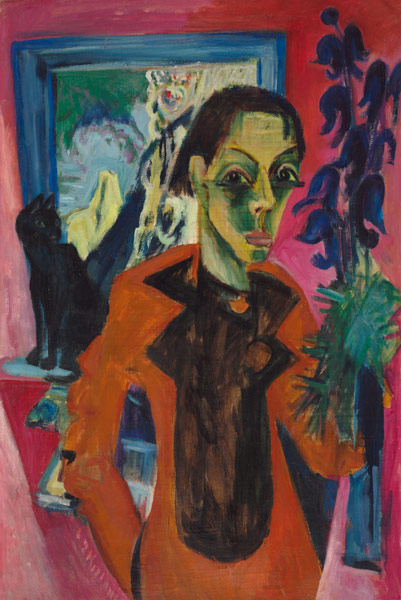 401x600 A Peek Into Our Collections Self Portrait With Cat Index - Cat Painting Self Portrait