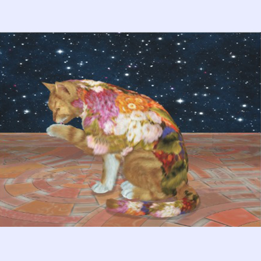 512x512 Comfy Cat Livingroom The Whimsical Post - Cat Paw Painting