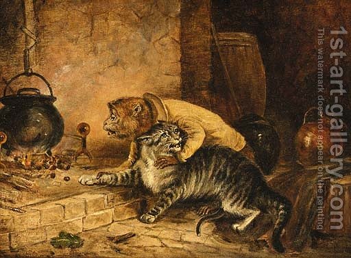 512x377 The Cat's Paw (After) Landseer, Sir Edwin Reproduction 1st Art - Cat Paw Painting