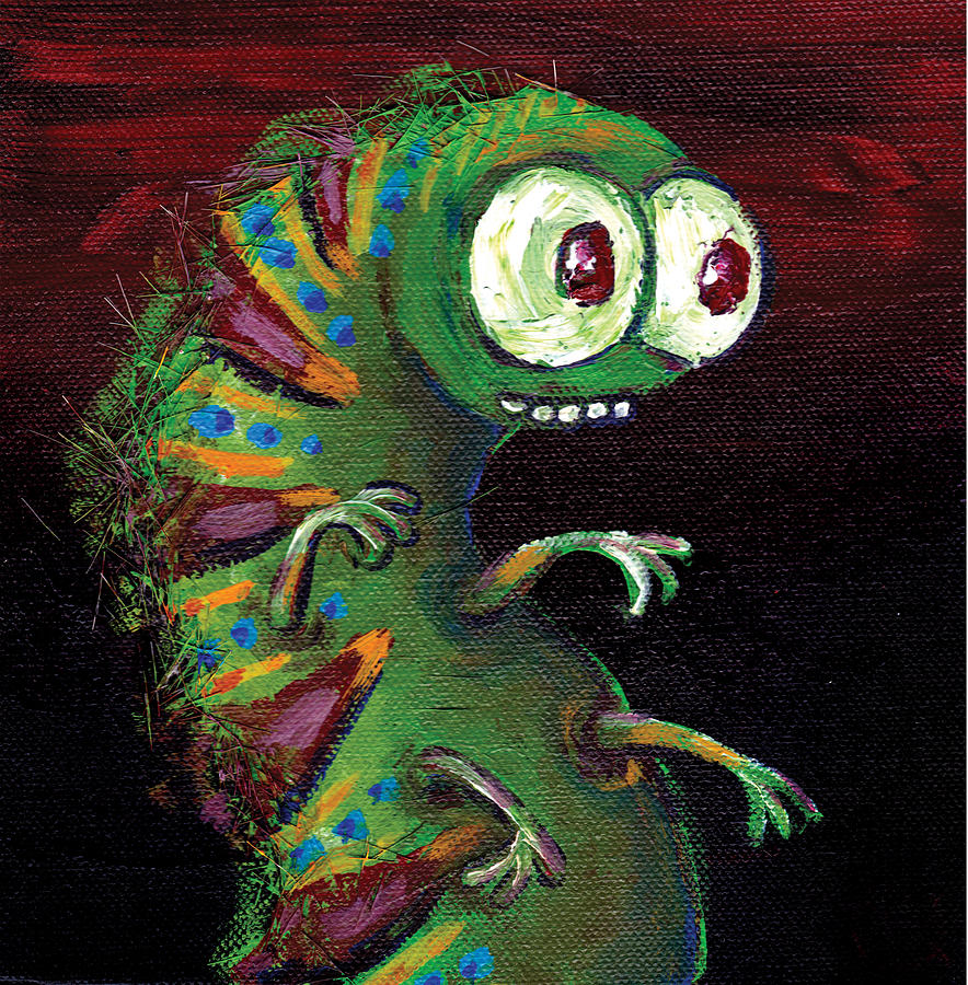 884x900 Caterpillar Painting By Tristan Klein - Caterpillar Painting