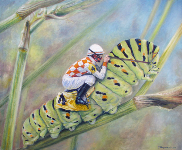 600x493 Galloping Dream (Sergey Shenderovsky) - Caterpillar Painting
