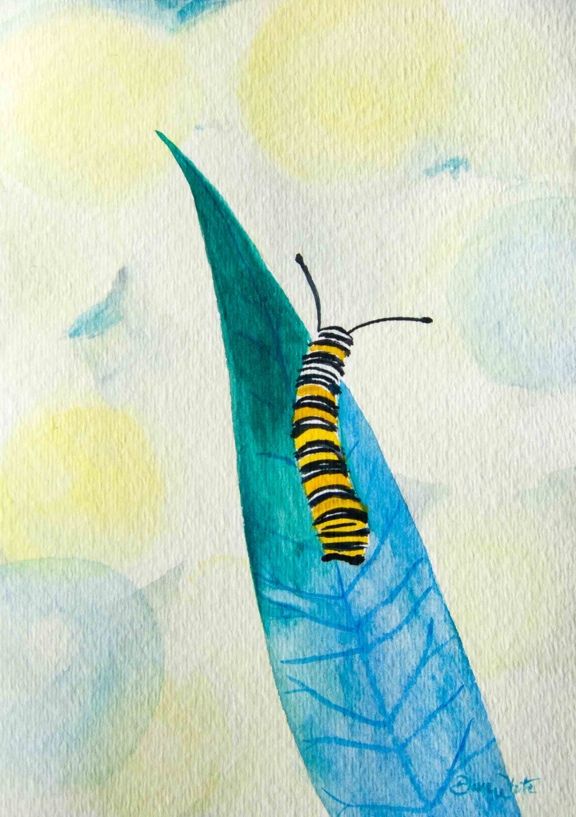 2001x2837 Caterpillar Painting Fine Artist - Caterpillar Painting