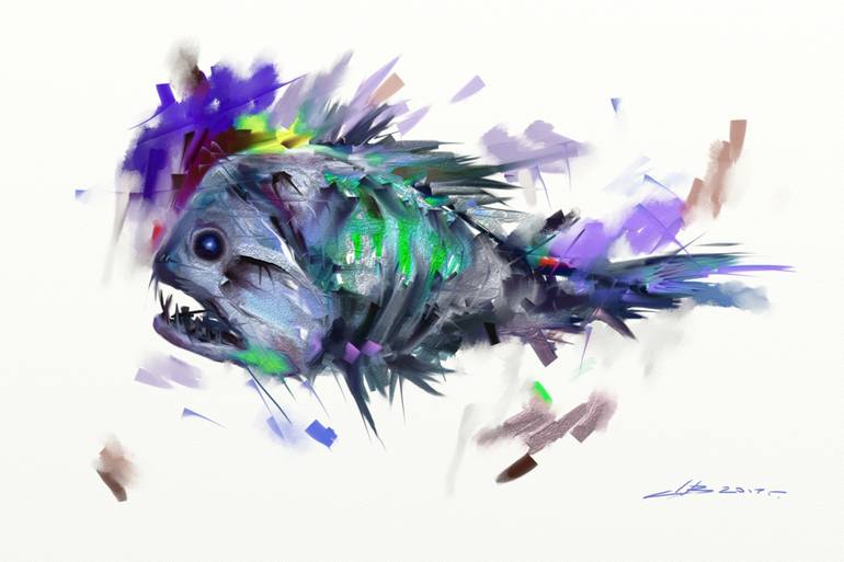 770x513 Saatchi Art Catfish Painting By Viacheslav Sinitsyn - Catfish Painting