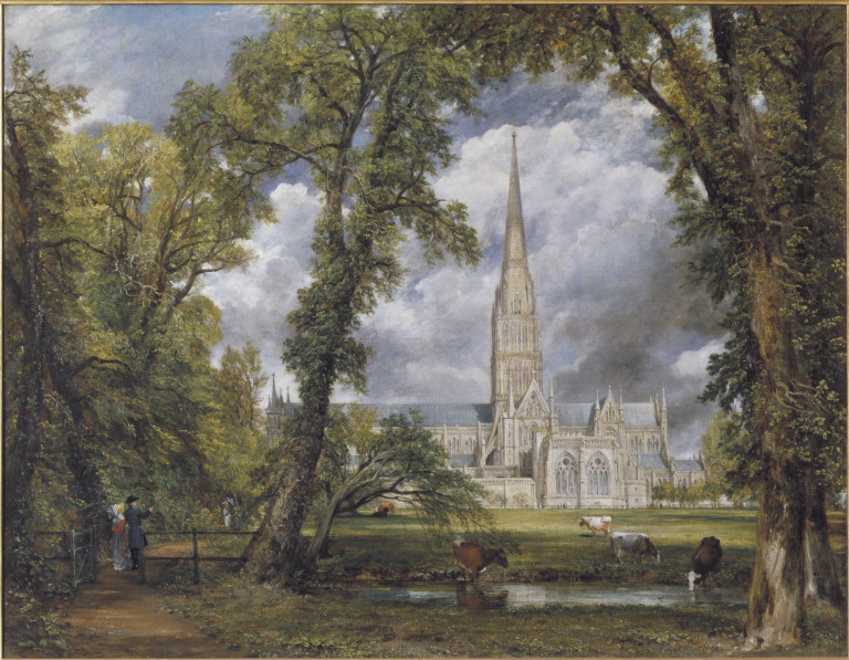 768x597 Salisbury Cathedral From The Bishop's Ground John Constable - Cathedral Painting