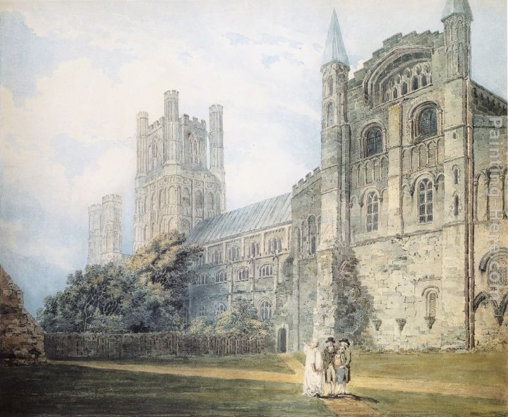 720x591 Thomas Girtin Ely Cathedral From The South East (After James Moore - Cathedral Painting