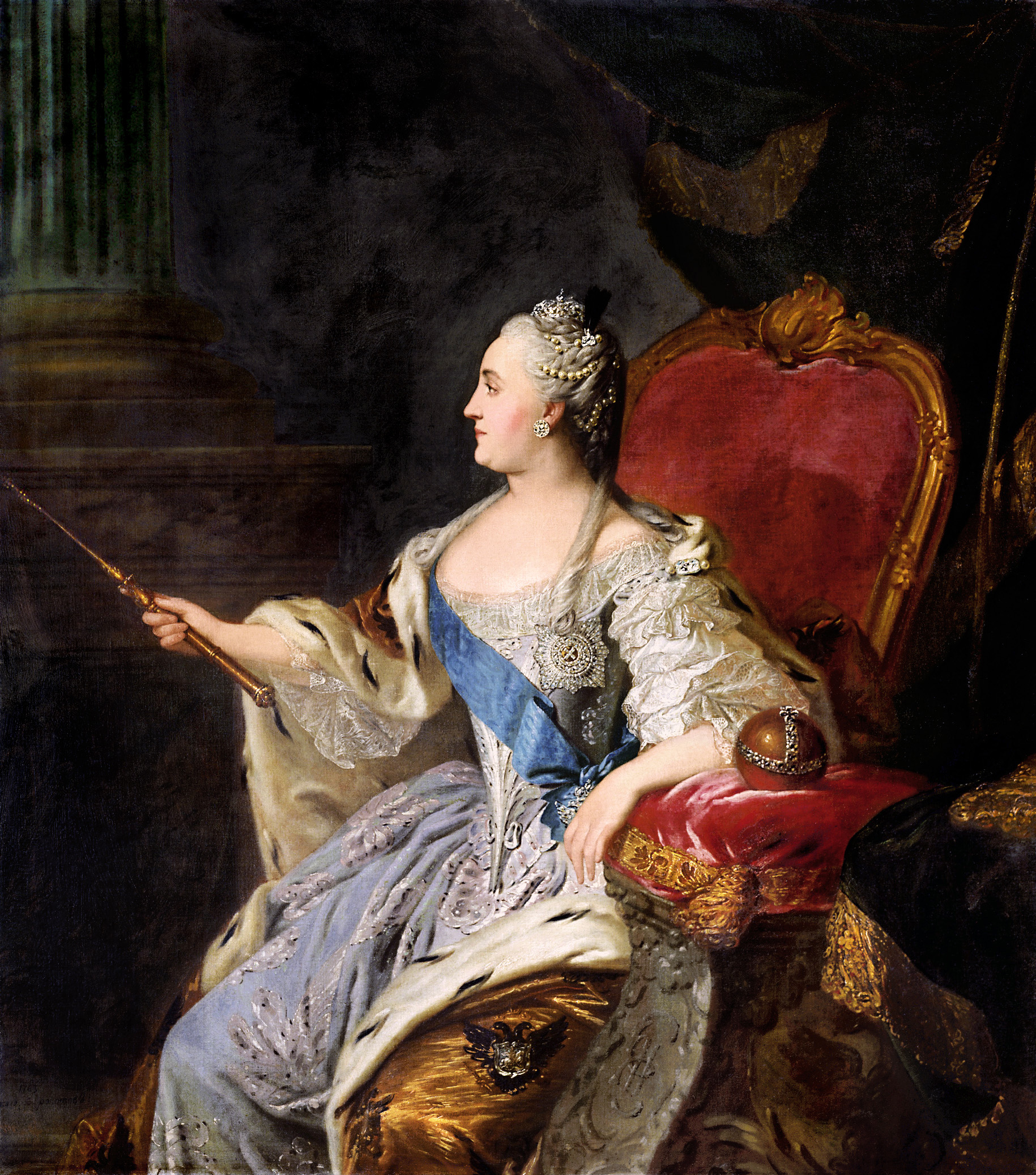 1829x2074 Fileprofile Portrait Of Catherine Ii By Fedor Rokotov (1763 - Catherine The Great Painting