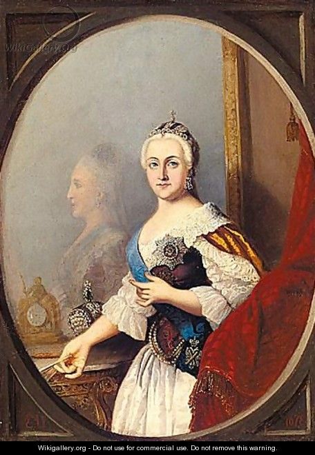 456x660 Catherine The Great, After A Portrait By Virgilius Eriksen (1722 - Catherine The Great Painting