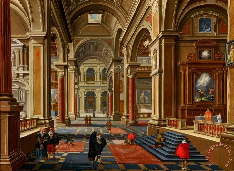 960x704 Esaias Van De Velde - Catholic Church Painting