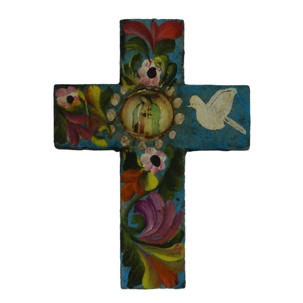 600x600 Our Lady Of Guadalupe Hand Painted Wooden Cross - Catholic Cross Painting